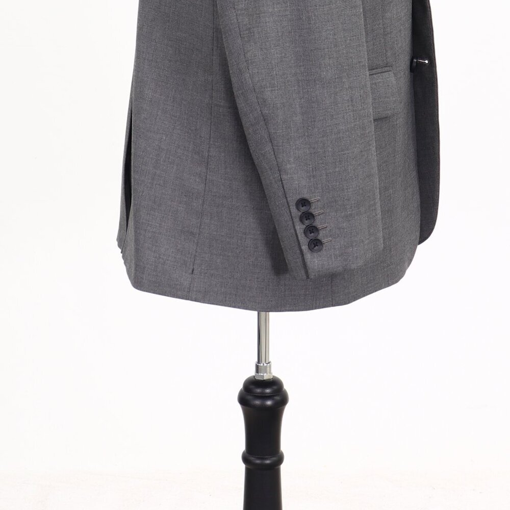 Haggar 42R Gray Solid 2-Button Sport Coat Blazer Jacket G751 - Picture 6 of 11